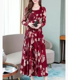 Stylish Crepe Printed Western Dress