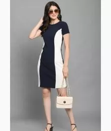 Casual Colour Blocked Lycra Western Wear