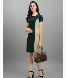 Casual Colour Blocked Lycra Western Wear