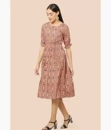 Attractive Rayon Printed Western Dress