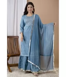 Flared Tier Sharara Suit