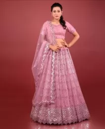 Floral embroidered lehenga choli set