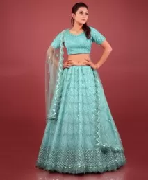 Floral embroidered lehenga choli set