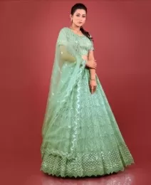 Floral embroidered lehenga choli set