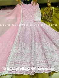 chicken long cotton kurti