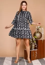 Tunics Printed Cotton Western Dress