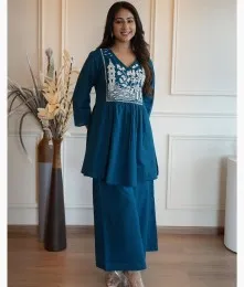 Amazing Rayon Blue Strawberry Mint Dress Collection